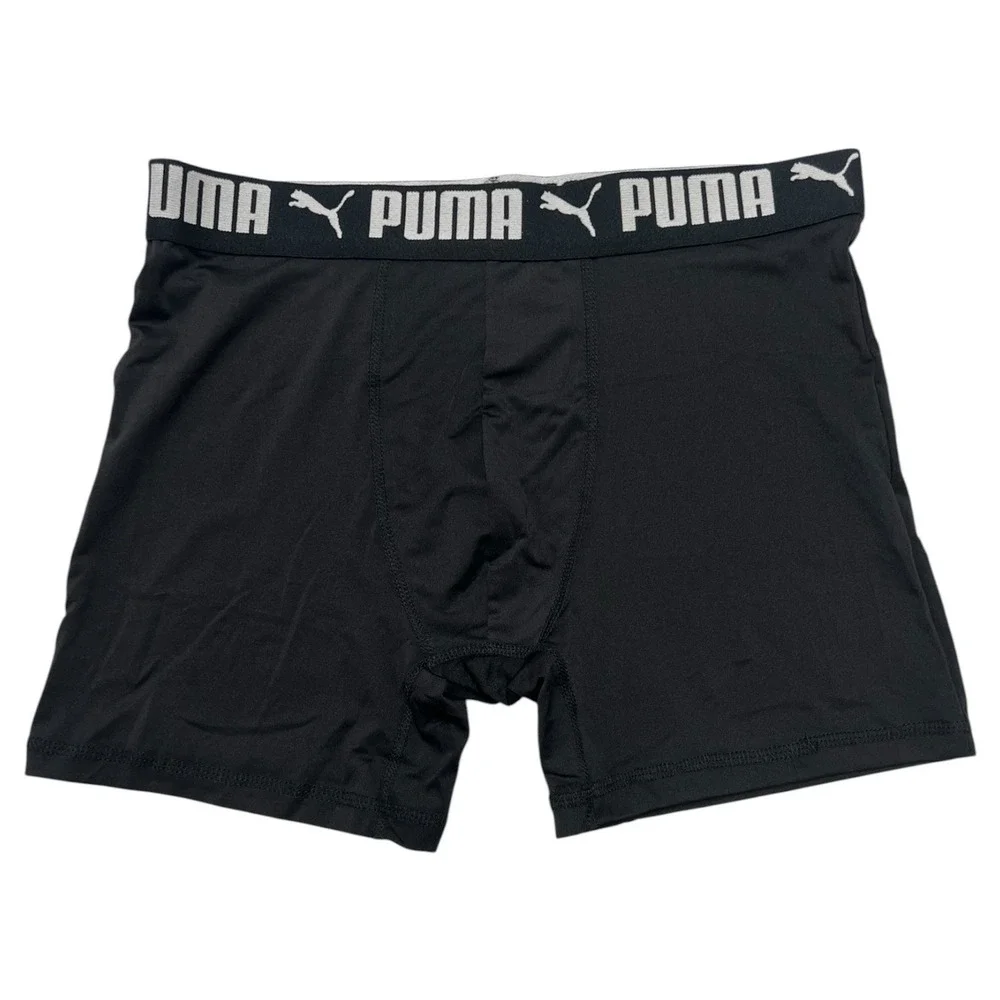 PUMA Men's Boxer Briefs 4-Pack Athletic Fit  Stretch Cooling Underwear Size S